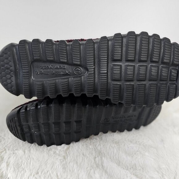 Bernie Mev Black Maroon Pullon Lug Sole Sock Bootie Size 10.5 - Picture 9 of 13